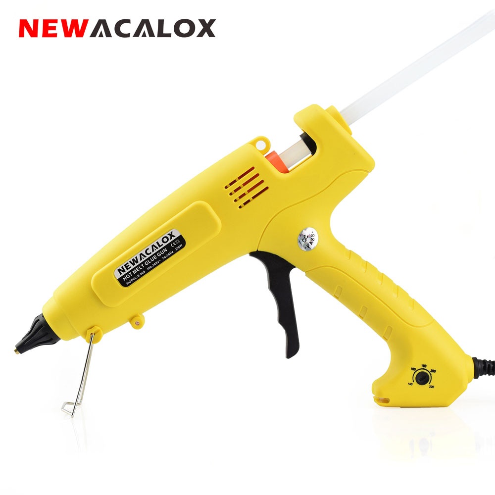 PREORDER NEWACALOX 300W Pistol Lem Leleh Panas Steker UE Kontrol Suhu Pintar Nosel Tembaga Pemanas R