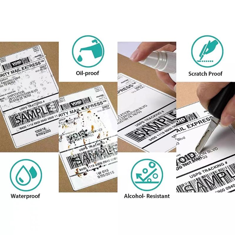 Kertas Thermal Label Barcode 100 x 150 isi 500 Lembar ROLL