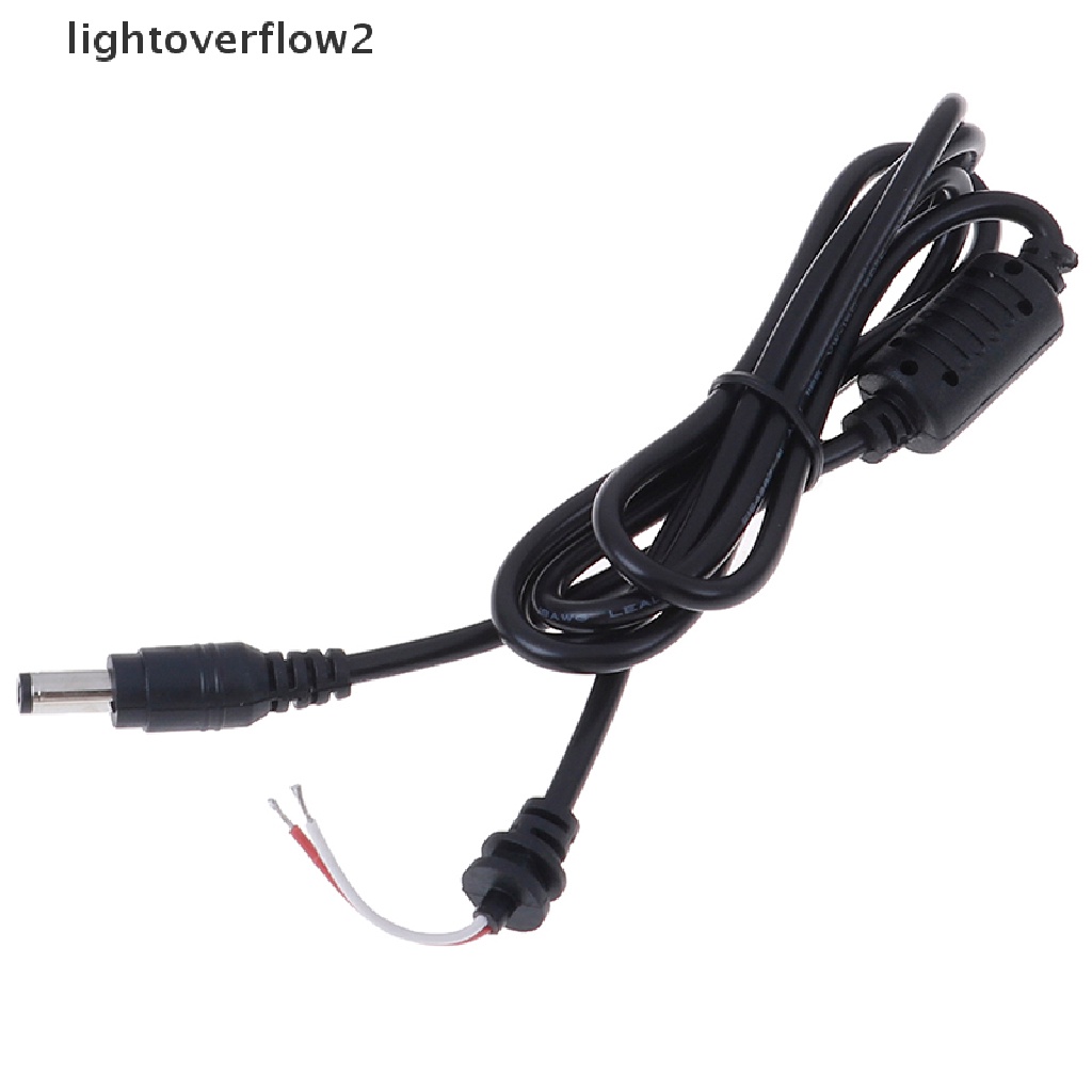 (lightoverflow2) 1pc adapter Konektor power supply DC 5.5x2.5mm 1.2m Untuk Laptop