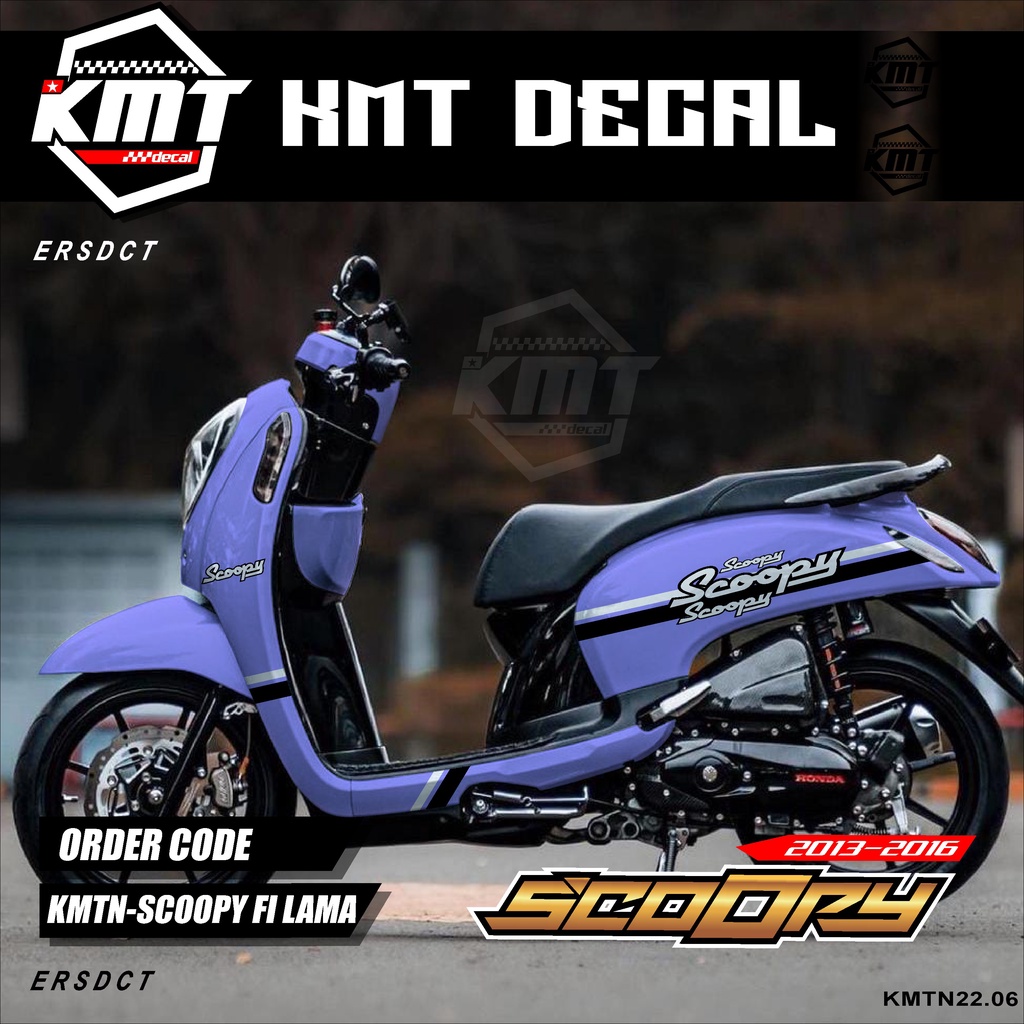 (BISA COD) Decal Scoopy full body Full Blok Skuter Scoopy - Dekal Sticker Scoopy Fi 2013 2014 2015 2