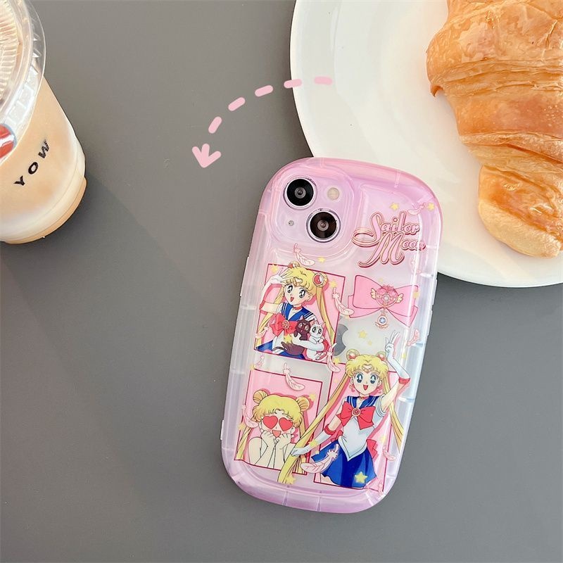 Case Motif print Kartun Perempuan pink Untuk iPhone 12 13 14 11 Pro Max X Xs Max Xr gujdo7