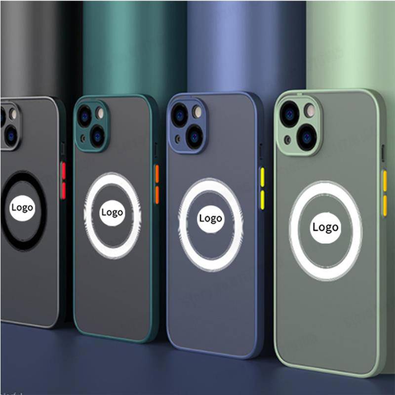 Casing Magnetik Matte Untuk iPhone 14 13 12 11 Pro Max Plus XR X XS Max