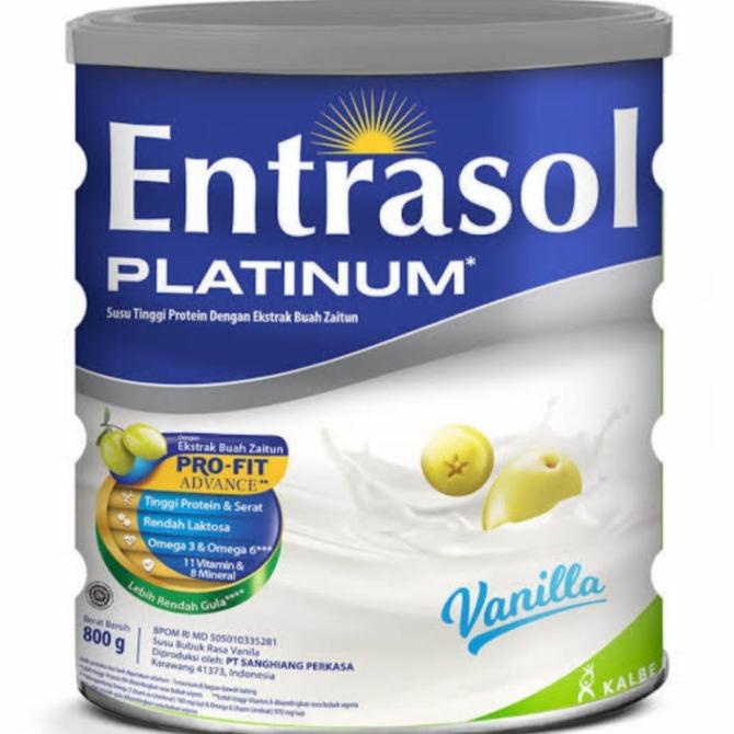 

[ COD ] Susu entrasol platinum vanila vanilla 800 gr lansia gizi buruk