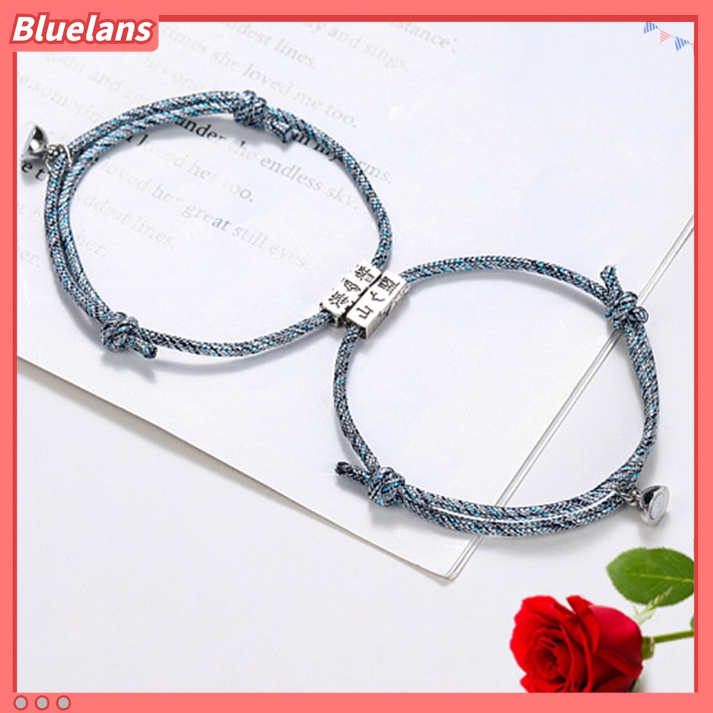 2pcs Gelang Tali Kepang Magnetik Untuk Pasangan