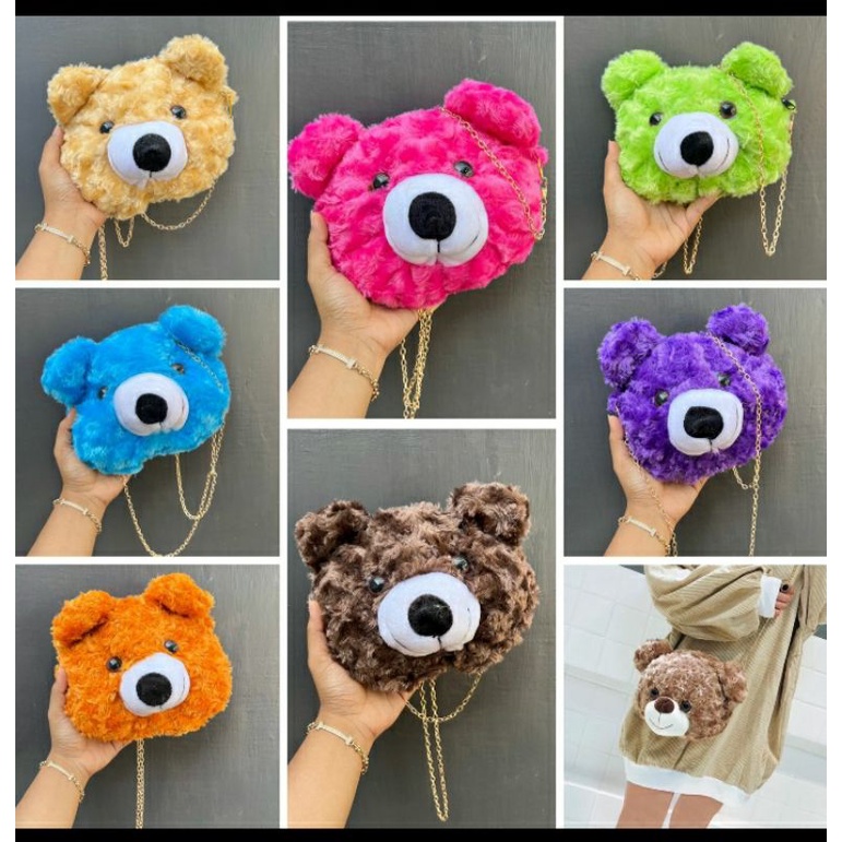 TAS BERUANG||TAS KEPALA BERUANG||TAS BONEKA VIRAL