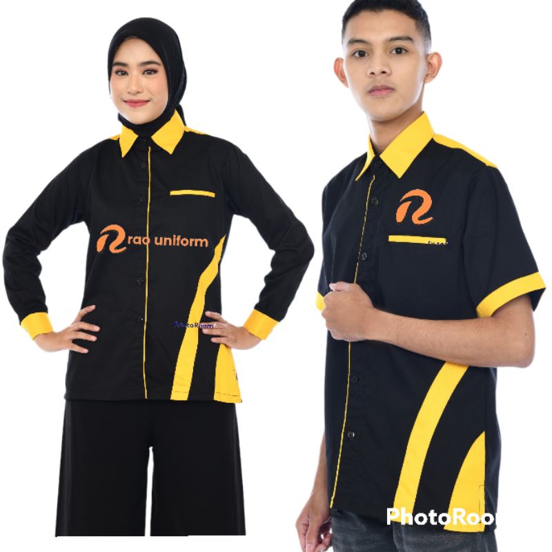 baju atasan perempuan tangan panjang/seragam PNS/kemeja Kantor cewek custom bordir/pakaian formal tambah bordir