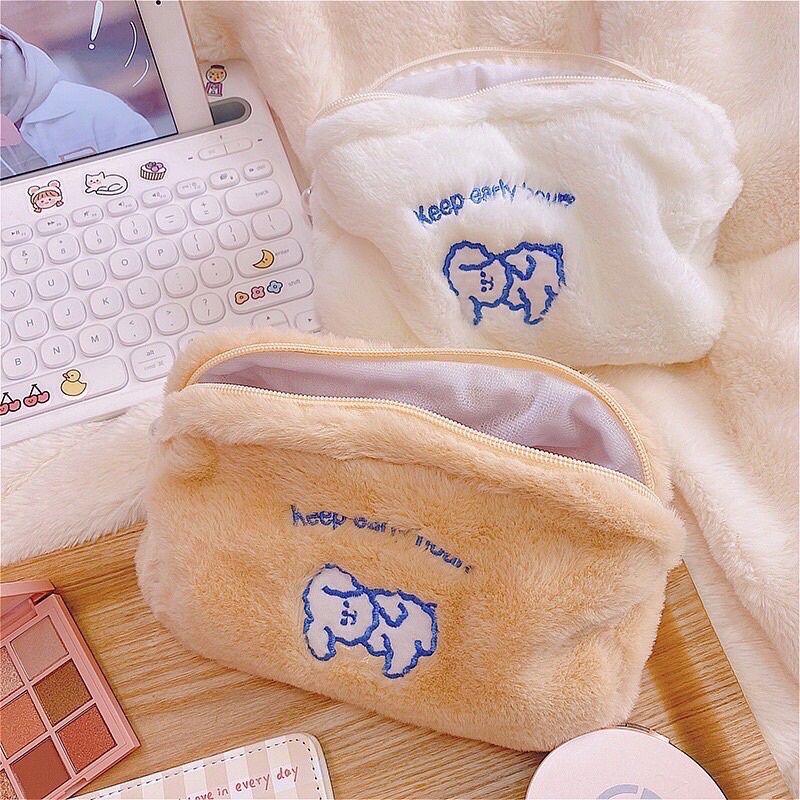 [READY STOCK BISA COD] TEMPAT PENSIL BULU UNIK LEMBUT SOFT PENCIL CASE FLUFFY KARAKTER KARTUN HEWAN LUCU ANAK MEWAH PEREMPUAN CEWEK GAYA REMAJA CEWEK KOREA MOTIF BERUANG KELINCI KAWAII FANCY AESTHETIC SEKOLAH POUCH KOSMETIK MAKE UP IMPOR MURAH