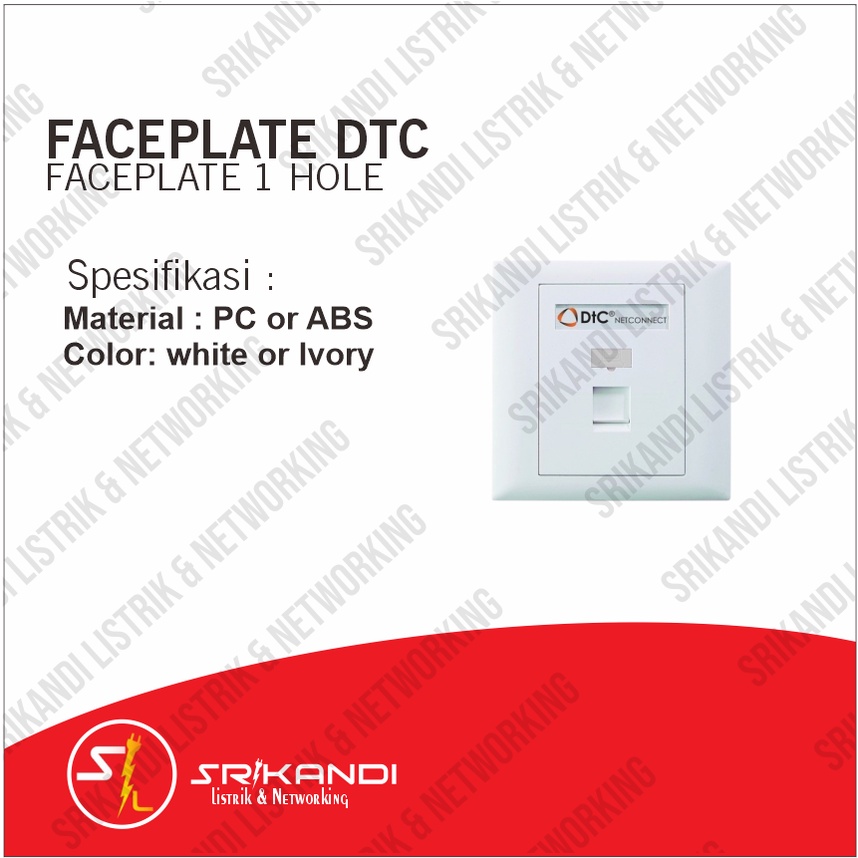 FACEPLATE DTC 1 HOLE