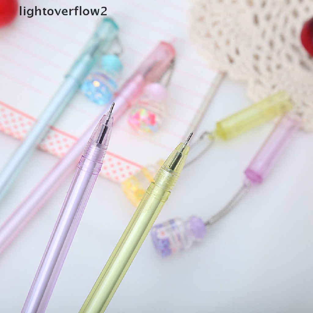 (lightoverflow2) Pulpen Gel Dengan Hiasan Botol Untuk Pelajar