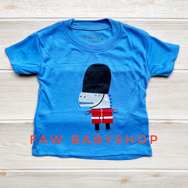 Winteku Baju Kaos Kutung / Pendek / Panjang Anak Bayi SNI size 3-6Bulan/ 6-12Bulan/1-2Tahun