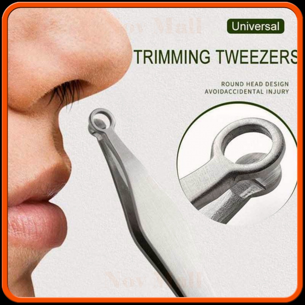 Pinset Pencabut Bulu Hidung Nose Hair Tweezer Stainless Steel MU633