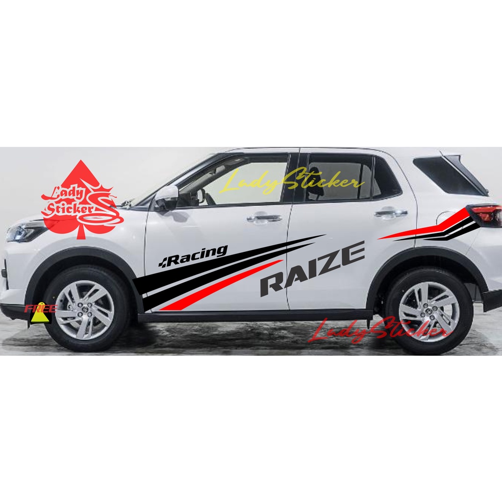 STICKER STIKER MOBIL RAIZE CUTTING STICKER MOBIL TOYOTA RAIZE