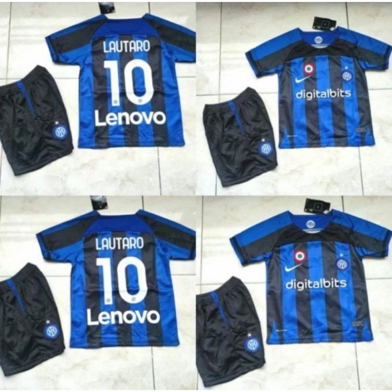 JERSEY BOLA KIDS ANAK INTER MILAN HOME 2022 2023 GRADE ORI PLUS NAMSET CUSTOM