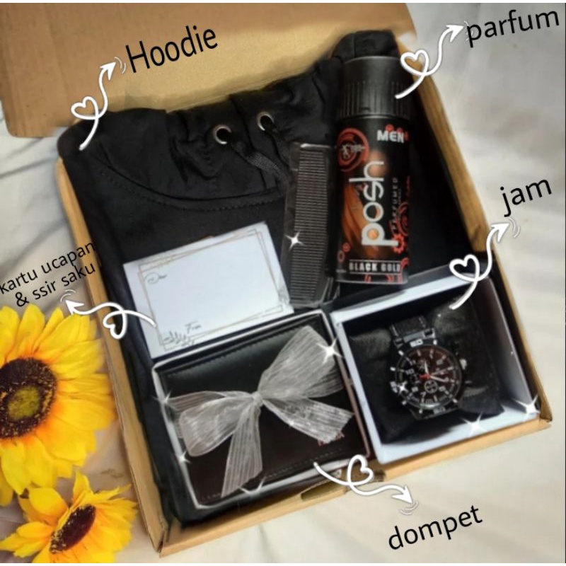 Exp Lama (COD) ( bisa cod ) Hampers Hoodie cowok / hadiah cowok / kado Hoodie cowok / gift box