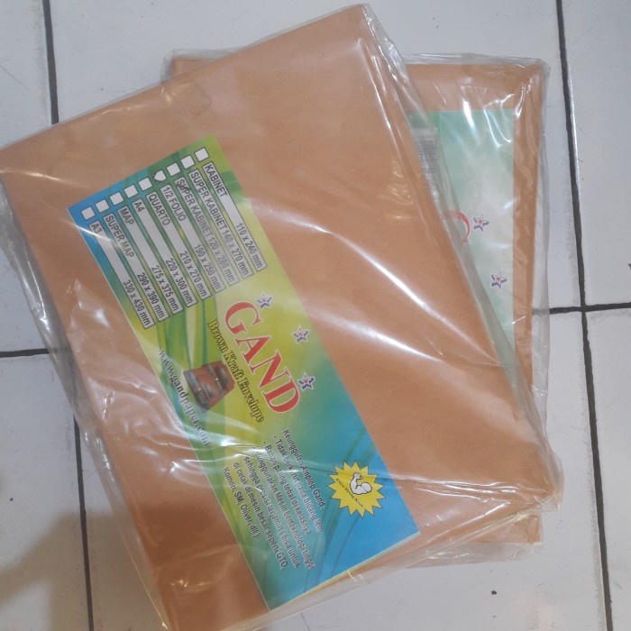 

Hadir Amplop Coklat 1/2 Folio Gand Bagus