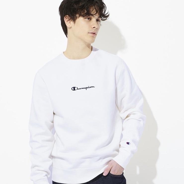 Viral Crewneck Champion x Right-on Embroided Mini Script Original (C8-Q019R)
