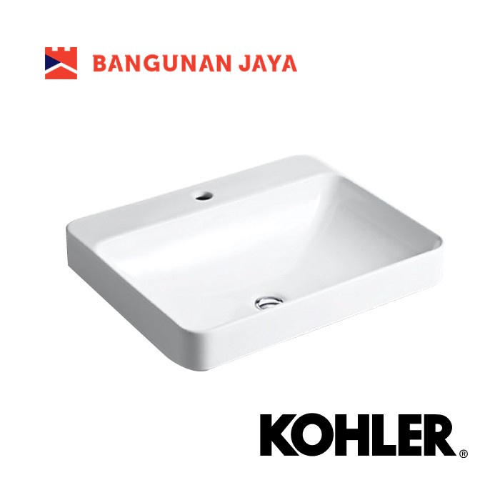 Washtafel Kohler Forefront Wastafel Vessel Persegi Panjang K-2660X-1-0