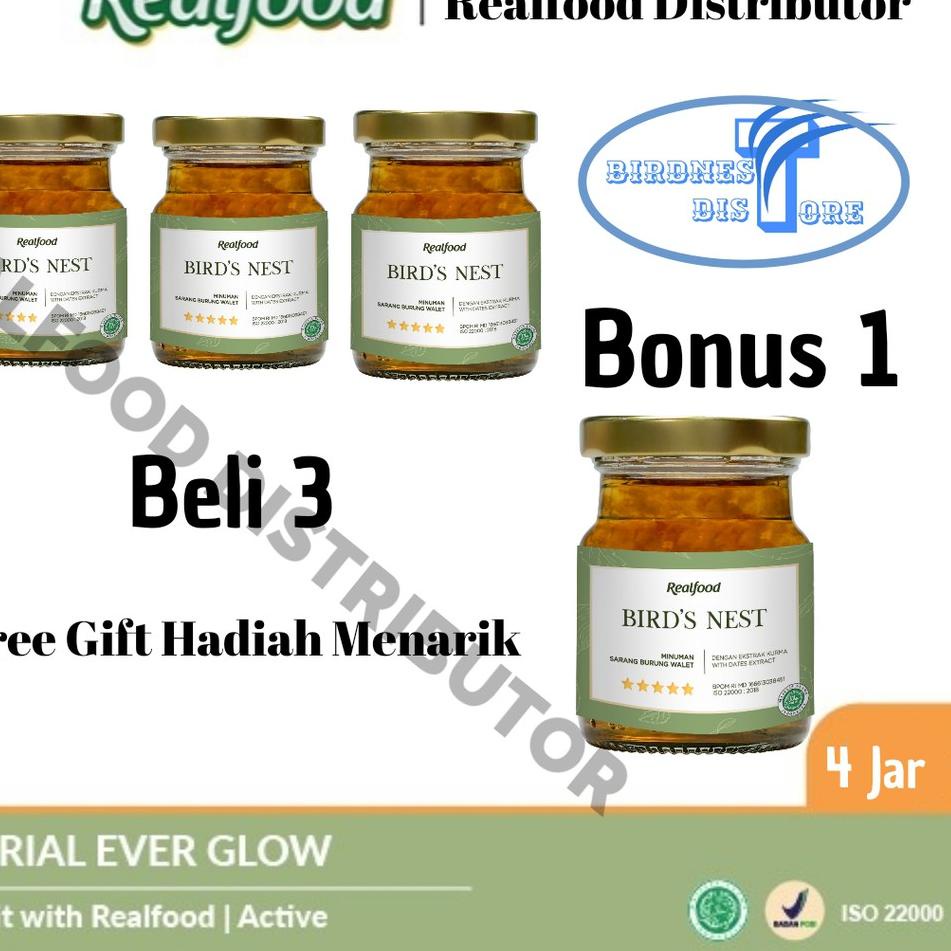 

New Recommended--REALFOOD EVER GLOW EXTRA KURMA ISI 4( Minuman sarang walet )