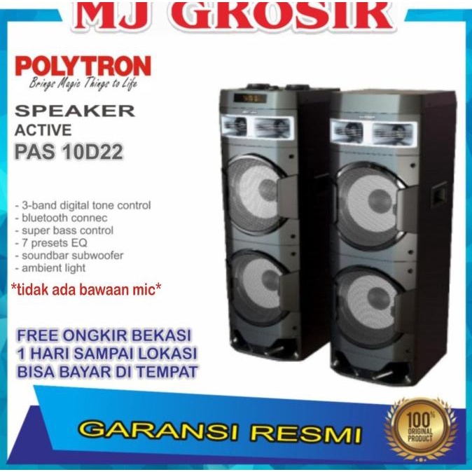 POLYTRON SPEAKER AUDIO PAS 10D22 PAS10D22 USB BLUETOOTH