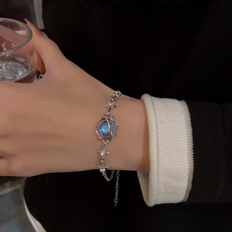 Gelang Kristal Opal Biru Bentuk Bintang Untuk Wanita