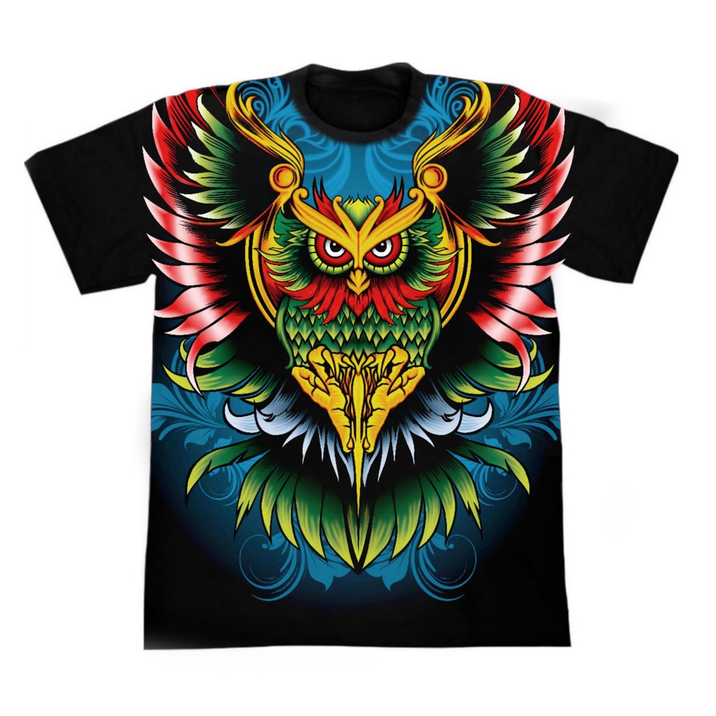 Kaos Pria Motif Gambar Owl Spirit / Baju Distro Pria Dewasa / Shalch Trendy