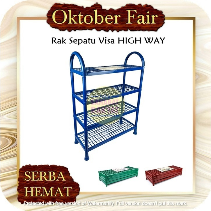 Rak Sepatu Vista HIGH WAY Susun 3/Susun 4/Susun 5