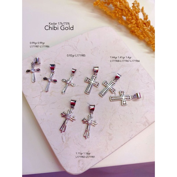 CHIBIGOLD - Liontin emas Salib Emas 750 kadar 17k K171987   #chibi
