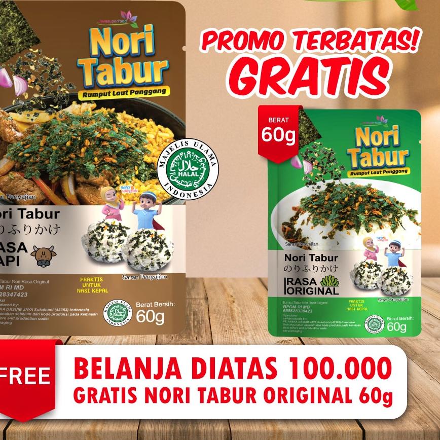 

JU7★ Nori Tabur Rumput Laut Panggang - Rasa Sapi- 60g Terlaris!!