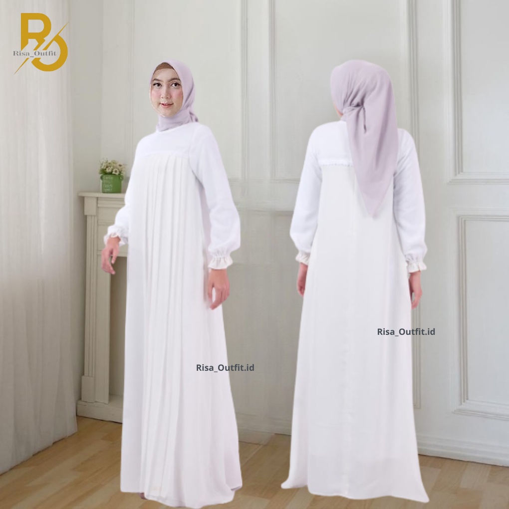 Gamis MAXY Putih / Maxi Dress / Salsa Dress Maxy / Gamis Renda Terbaru Kekinian 2022 Gamis Manasik Haji Wanita / Gamis Putih Polos / Gamis Remaja Dewasa / Gamis Syari Modern Elegan / Gamis putih dewasa terbaru 2022 terlaris / Baju Gamis Wanita COD