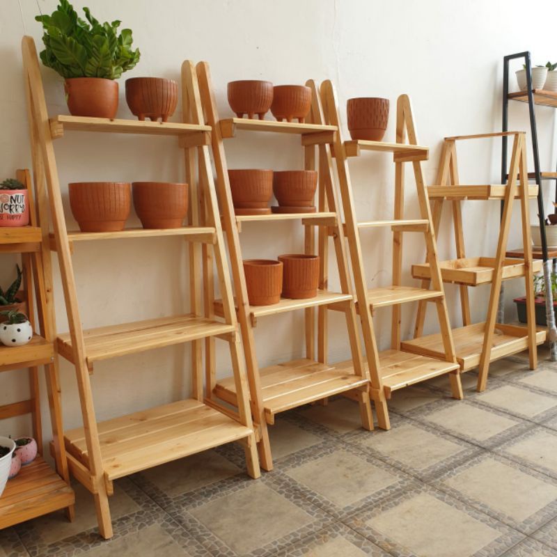 [ TERMURAH ] Rak bunga / rak pot bunga / rak kayu ruang tamu minimalis