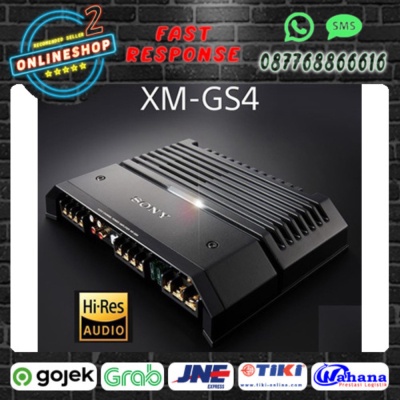 Jual onderdil Sony Power XM-GS4 4 channel amplifier Hi-Res Sony xm gs4 4ch Murah