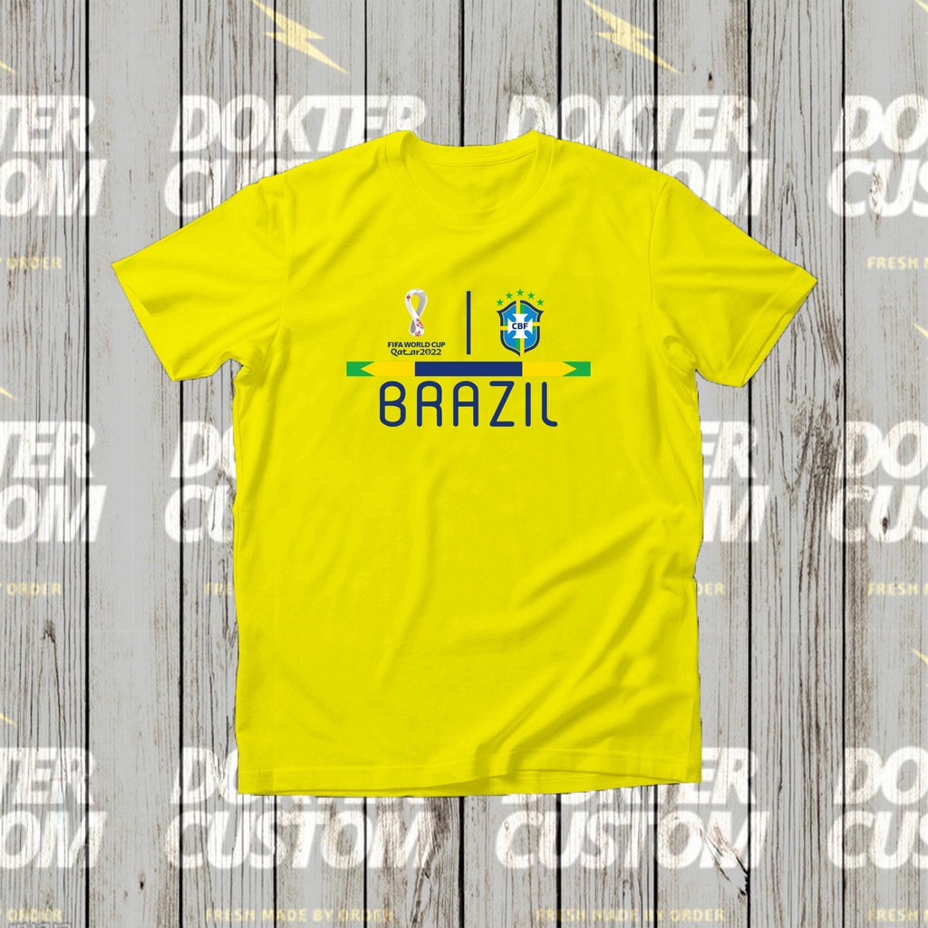 Kaos Baju Piala Dunia 2022 Qatar / Kaos Piala Dunia Brazil / Baju Piala Dunia Brazil / Kaos Piala Du