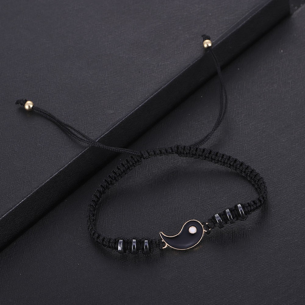 ✅COD [BBS] [Harga terendah] Gelang Magnet Pria Wanita Teman Pasangan Gadis Hitam | Gaya Tai Chi Astronot Black Couple Bracelet 2 BUAH