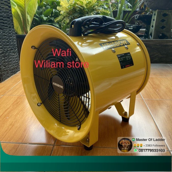 Krisbow Kipas Angin Exhaust Fan Portable Ventilator Blower 12 inci