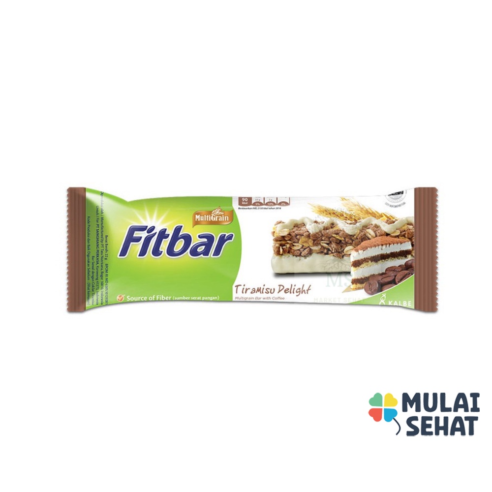 

Fitbar Tiramissu 22gr Healthy Snack | Multigrain Bar Snack Sehat - cemilan sehat - snack sehat - snack rendah kalori