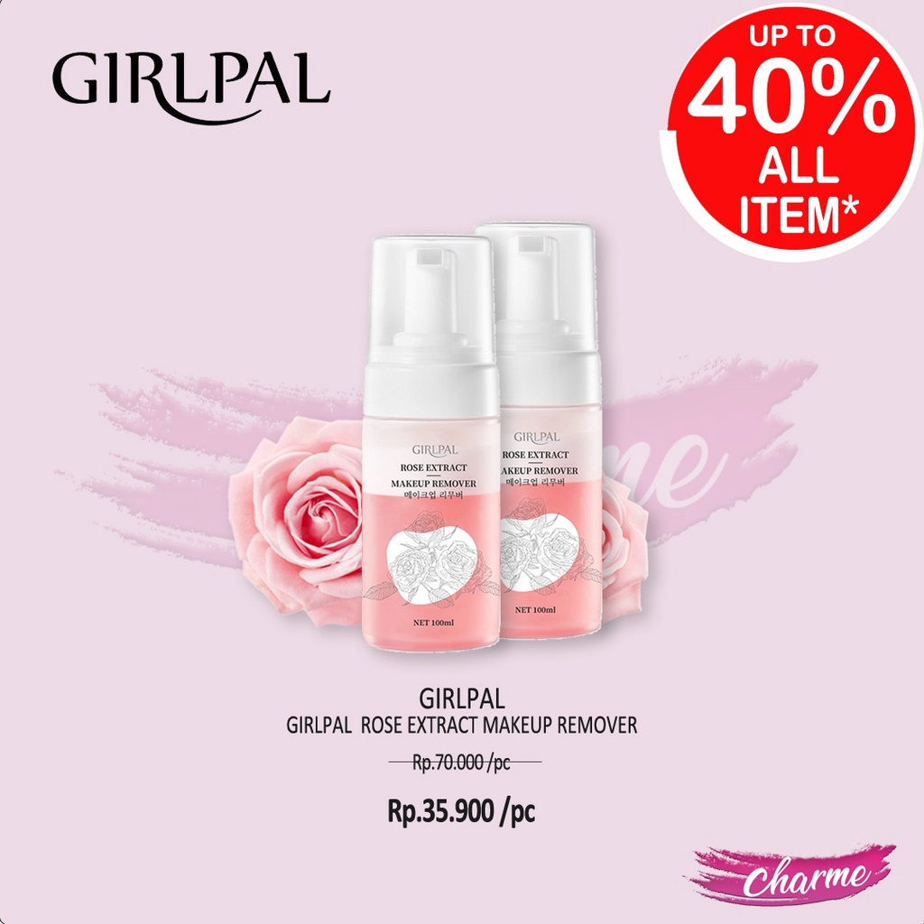 (READY) GIRLPAL Rose Extract Brightening Makeup Remover Pembersih Makeup Micellar Water BPOM