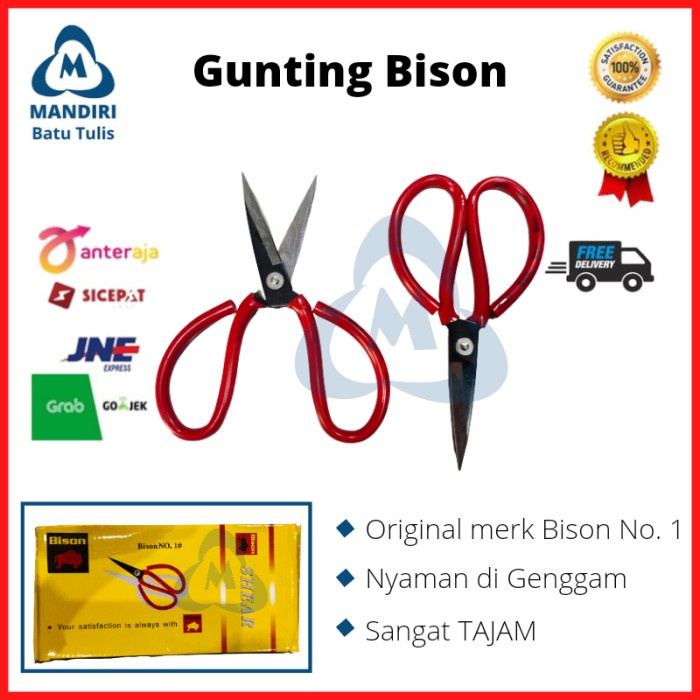 

Murah Gunting Kodok Bison Merah Gunting Kertas,Kain,Seng Tajam Diskon