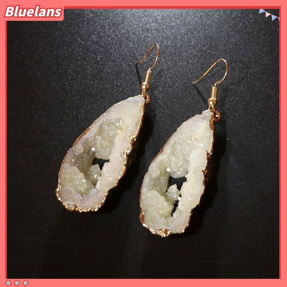 Anting Kait Gantung Desain Batu Irregular Hollow Out Untuk Wanita