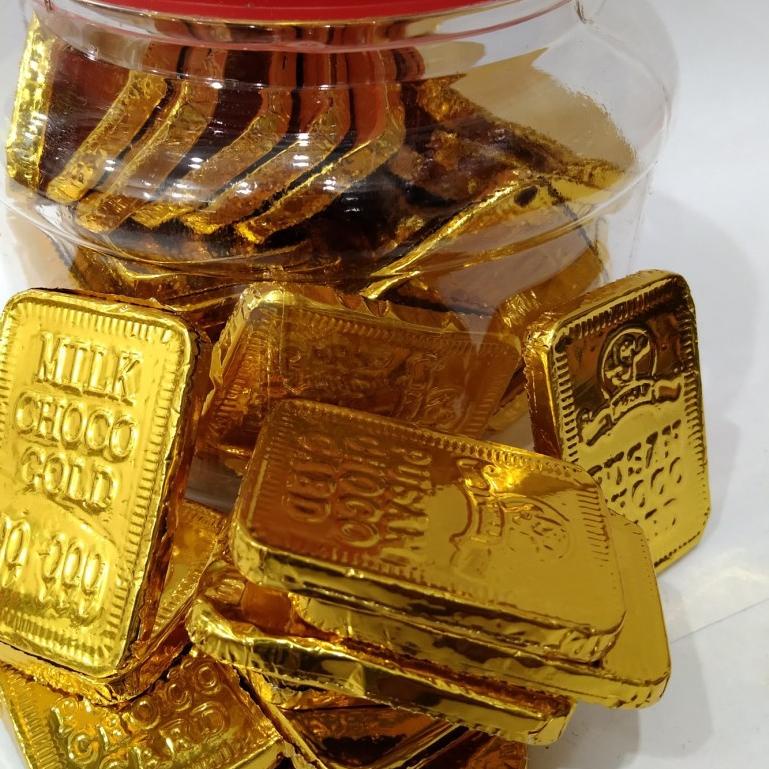 

limited STOCK!1 toples coklat bentuk kotak emas / choco gold 99.999|KD3