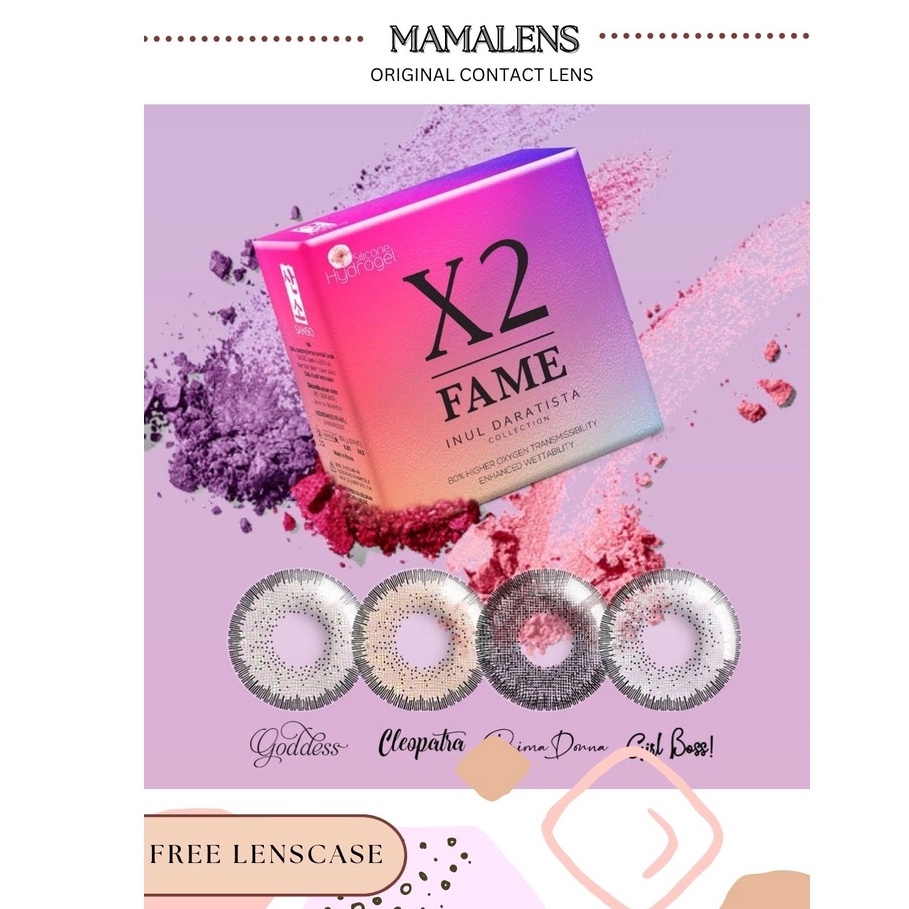 Softlens X2 Fame Normal &amp; Minus -0.50 sd -3.00 Free Lenscase - MAMALENS