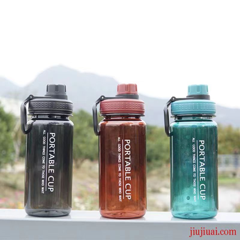 Botol Air Minum Plastik Portable Cup / Botol Tenteng Plastik / FREE BPA / 800-1000 ML / HN-513