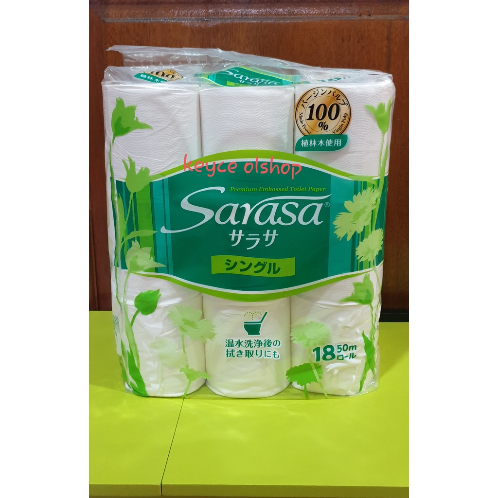 Tissue/Tisu/Tisue Toilet Sarasa 18 Roll, 231 Sheet x 1 ply