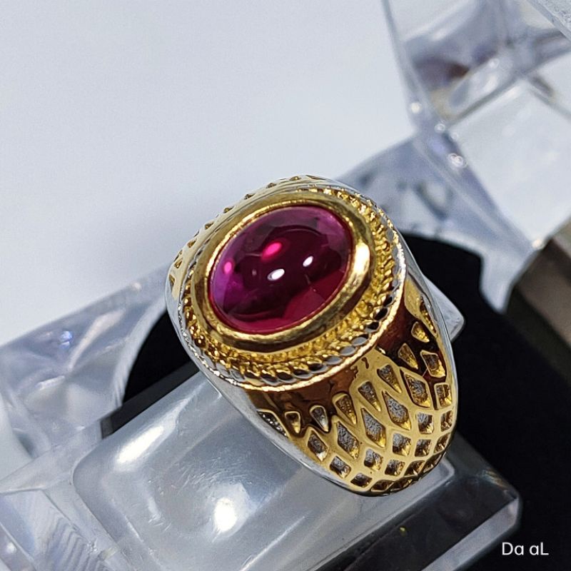 CINCIN BATU AKIK DELIMA MERAH SIAM BANGKOK ASLI KODE 02698