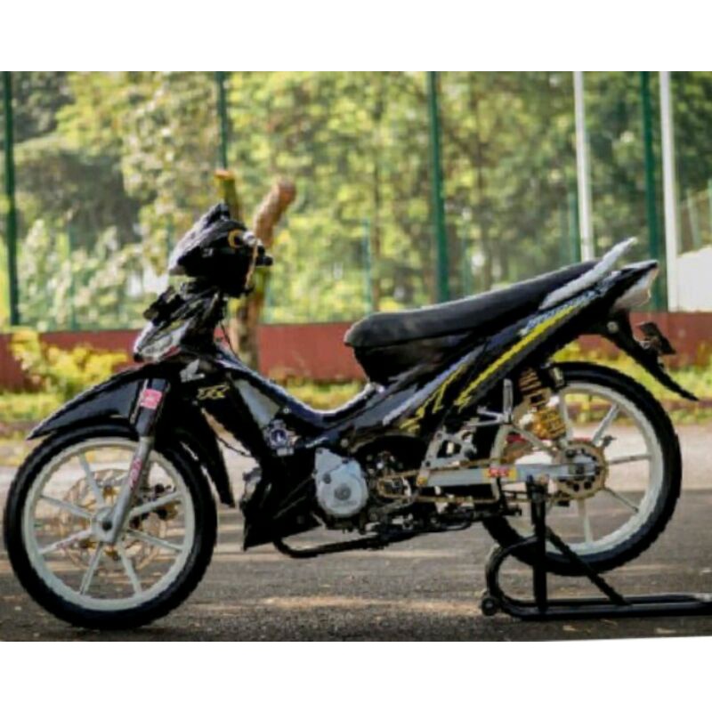 striping sticker lis body  standar honda supra x 125 fi 2018 kuning