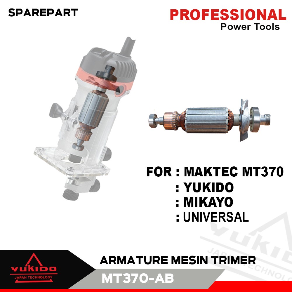 Armature Mt370 mt 371 untuk mesin profill maktec router kayu spare part angker trimmer Armature untuk MT 370/ MT 371 / MT370 / 371 Angker