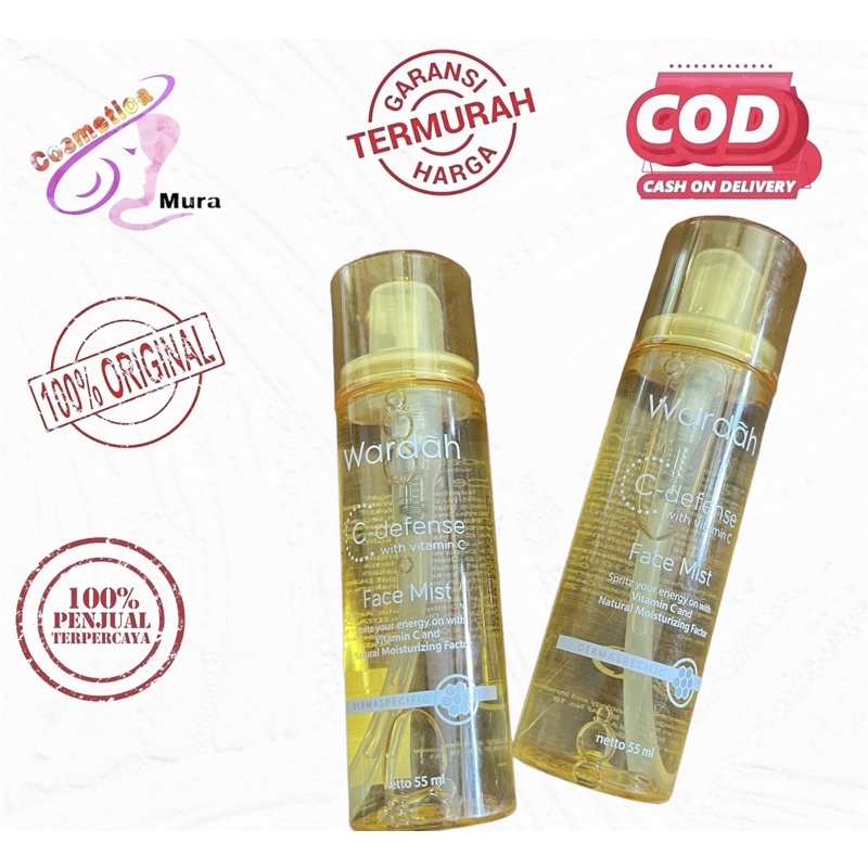 [ face mist ] wardah C defence + VIT C face mist - face mist wajah wardah C-defence 55ml