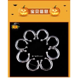 8 pcs fake body clip piercing earing anting tindik palsu mainan hidung mulut klip halloween cosplay