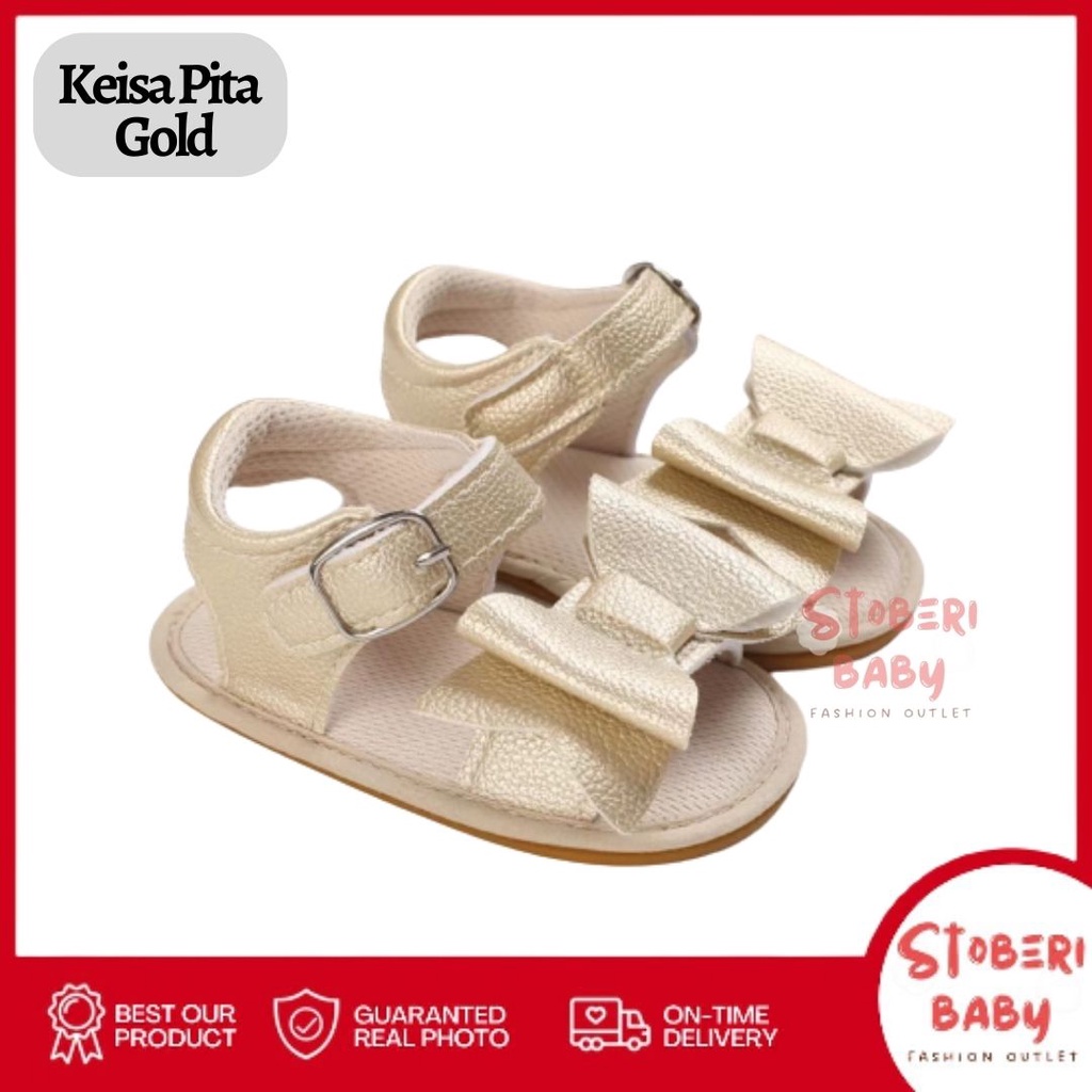 stoberi baby - PREWALKER Sepatu Anak Bayi Baby Shoes Sandal Casual Socks Anti Slip Bahan Import / KEISA PITA