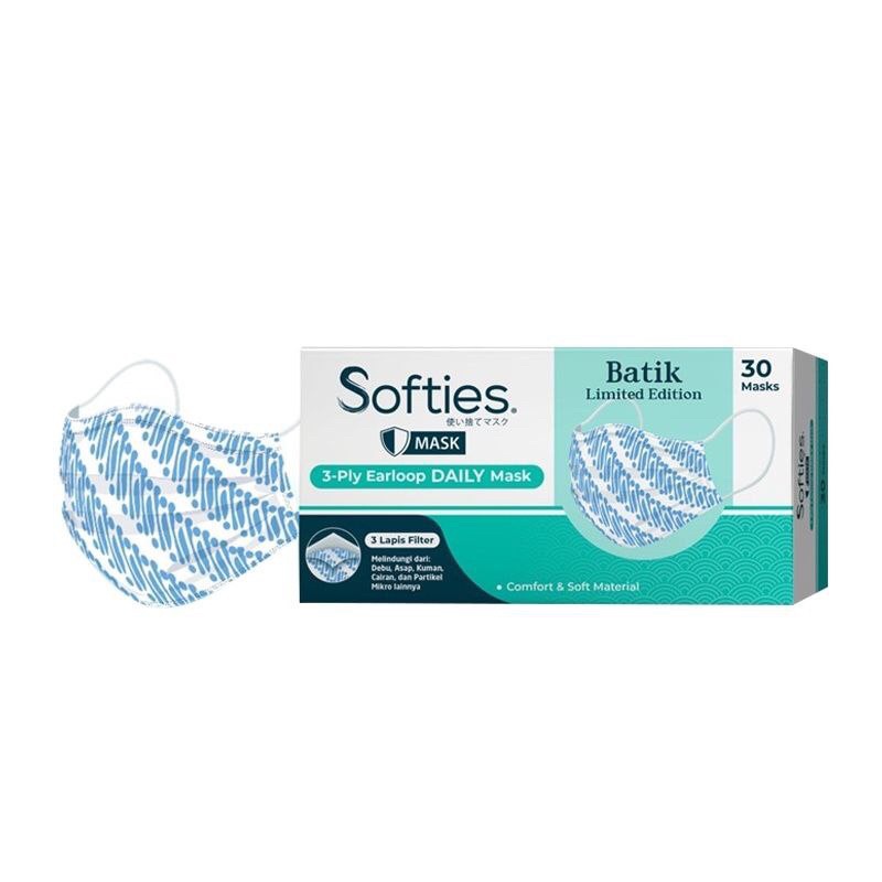 masker earloop softies daily batik parang