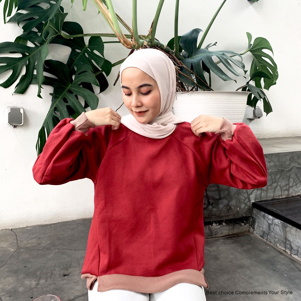 Romini Blouse Basic Atasan Wanita Polos By Mahyra